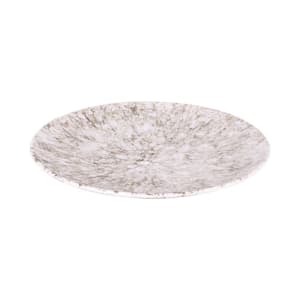 701-B380130BRM 13" Round Melamine Plate, Brown Marble