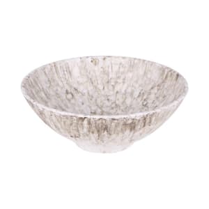 701-B382950BRM 67 oz Round Melamine Bowl, Brown Marble