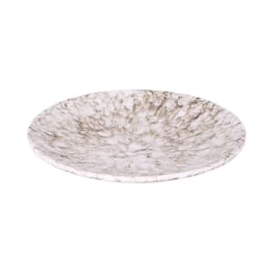 701-B379825BRM 8 1/4" Round Melamine Plate, Brown Marble