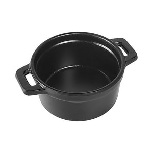 701-JWB42B 4 oz Melamine Mini Pot Server w/ Lid, Black