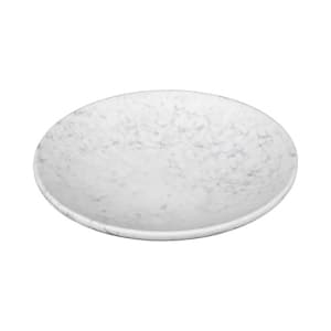 701-B379060GYM 6" Round Melamine Plate, Gray Marble