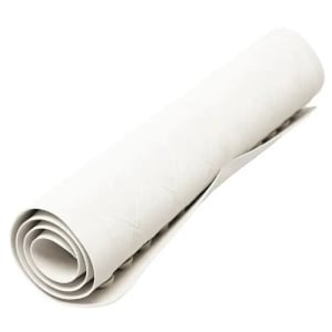 607-1422BMWH Bathmat w/ Suction Backing - 22" x 14", Rubber, White