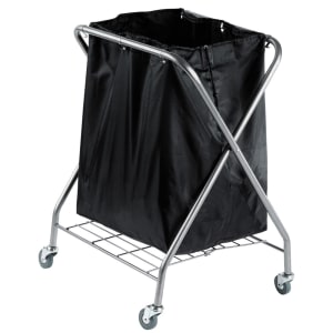 607-LHSTD01 Laundry Cart w/ (6) Bushel Capacity - Black Nylon Bag, Steel Frame
