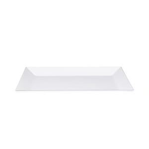 701-M1018RCNW 18 3/8" x 10" Rectangular Stratus Trays Platter - Melamine, White
