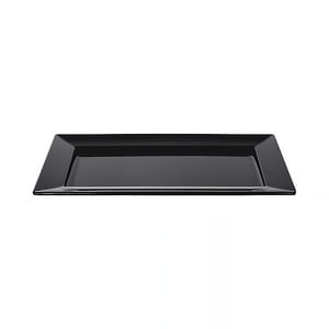 701-M135RCB 13 1/2" x 8 1/2" Rectangular Foundations Platter - Melamine, Black