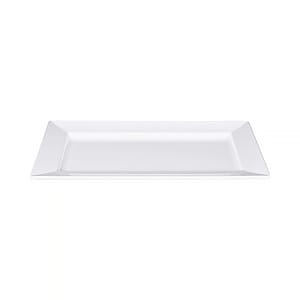 701-M135RCNW 13 1/2" x 8 1/2" Rectangular Stratus Trays Platter - Melamine, White