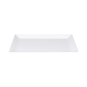 701-M914RCNW 13 3/4" x 9" Rectangular Stratus Trays Platter - Melamine, White