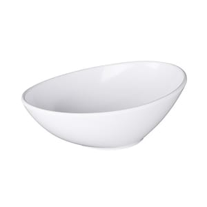 701-M127NW 72 oz Oblong Melamine Serving Bowl, White