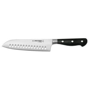 135-38463 7" Santoku Knife w/ Stainless Steel Blade & Black POM Handle