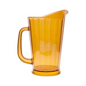 Choice 60 oz. Amber SAN Plastic Beverage Pitcher with 3 Spouts