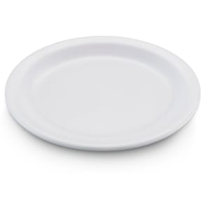 028-KL20402 6 1/2" Round Melamine Pie Plate, White