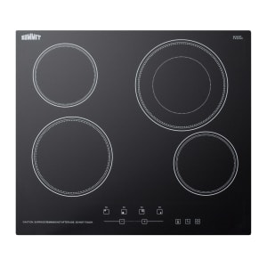 162-CR4B23T5B 23 1/4"W Electric Radiant Stove w/ 4 Burners - Black, 220v/1ph