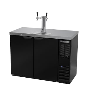 118-DD48HC1B138 48" Kegerator Beer Dispenser w/ (2) Keg Capacity - (1) Column, Black, 115v