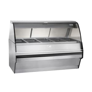 139-TY2SYS72SS 72" Halo Heat® Full Service Hot Food Display - Curved Glass, 120/208-240v/1ph...