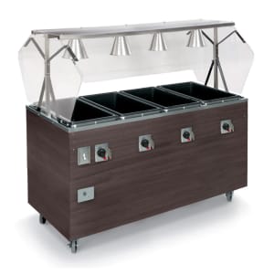 175-T38945604 60" Hot Food Table w/ (4) Wells & Enclosed Base, 120/208 240v/1ph