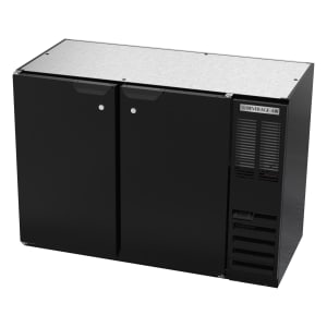 Beverage-Air BB48HC-1-F-B 48&quot; Bar Refrigerator - 2 Swinging Solid Doors, Black, 115v