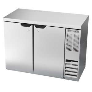 118-BB48HC1S27 48" Bar Refrigerator - 2 Swinging Solid Doors, Stainless, 115v
