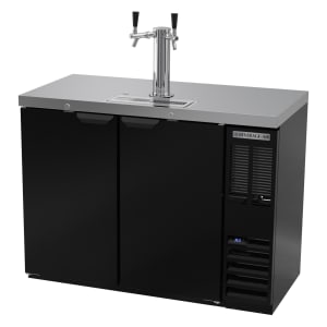 118-DD48HC1B 48" Kegerator Beer Dispenser w/ (2) Keg Capacity - (1) Column, Black, 115v