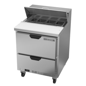118-SPED27HC 27" Hydrocarbon Series Sandwich/Salad Prep Table w/ Refrigerated Base, 115v