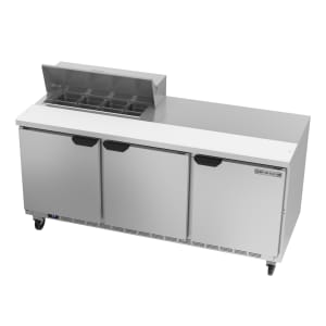 118-SPE72HC08 72" Hydrocarbon Series Sandwich/Salad Prep Table w/ Refrigerated Base, 115v