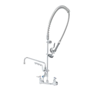 064-B0133U12B 37 9/16" Wall Mount Pre Rinse Faucet - 1.5 GPM, Base With Nozzle