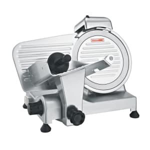 556-CENSL09 Manual Meat & Cheese Slicer w/ 9" Blade, Belt Driven, Stainless Steel, 3/8 h...