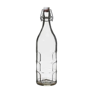 706-4953Q512 34 oz Moresca Swing Top Bottle - Glass, Clear