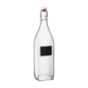 706-4953Q815 17 oz Chalkboard Swing Top Bottle - Glass, Clear
