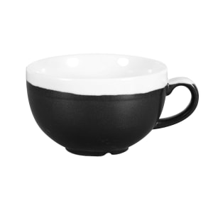893-MOBKCB281 12 oz Monochrome Cappuccino Cup - Ceramic, Onyx Black