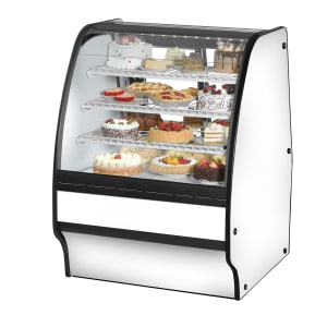 598-TGMR36SCSCWW 36 1/4" Full Service Bakery Case w/ Curved Glass - (4) Levels, 115v