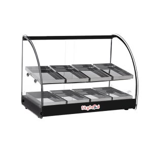 248-FWD224BL 24 1/2" Full Service Countertop Heated Display Case  - (2) Shelves, 120v