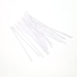 909-M8PLW 8" White Plastic Covered Bag Twist-Tie