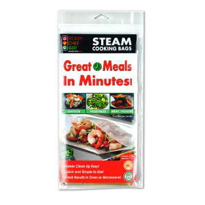 909-OSS0911PRP Ready. Chef. Go!® Self Seal Cooking Bags w/ 6 Recipes- 9" x 11", Plastic, Brown/Printed