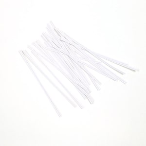 909-M8PAW 8" White Paper Covered Bag Twist-Tie