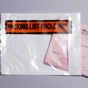 909-LPLEC Packing List Envelope - 5 1/2"L x 4 1/2"W, LDPE, Clear, Printed "Packing List Enclosed"