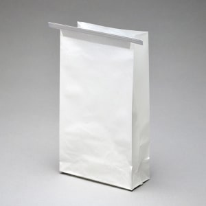 909-SB452585TT Air Sickness Bag w/ Wire Tie Closure - 4 1/2" x 2 1/2" x 8 1/2", HDPE, White