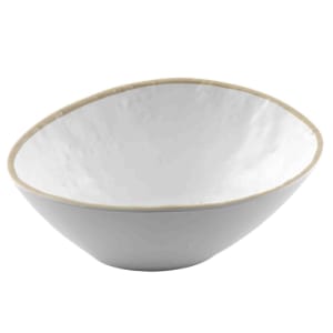 229-10966 30 oz Irregular Melamine Europa Collection™ Bowl - White