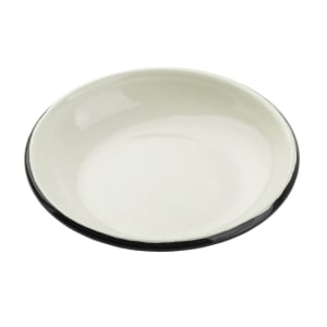 229-11153 7 3/8" Round Coupe Enamelware Collection™ Plate - Porcelain, White