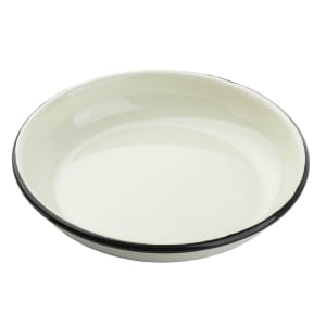 229-11154 10" Round Coupe Enamelware Collection™ Plate - Porcelain, White