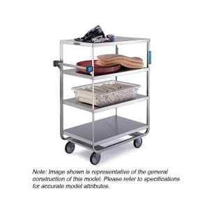 121-560 Queen Mary Cart - 4 Levels, 700 lb. Capacity, Stainless, Flat Edges
