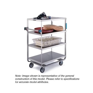 121-561 Queen Mary Cart - 4 Levels, 700 lb. Capacity, Stainless, Raised Edges