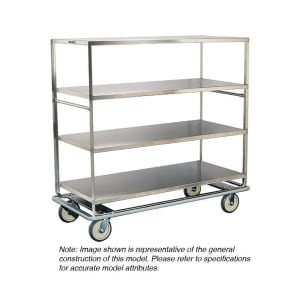 121-581 Queen Mary Cart - 3 Levels, 1000 lb. Capacity, Stainless, Raised Edges