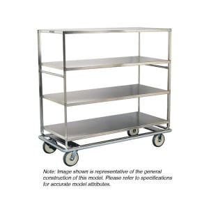 121-582 Queen Mary Cart - 3 Levels, 1000 lb. Capacity, Stainless, Flat Edges