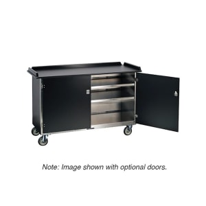 121-681LMAP 58 3/8" Stainless Beverage Service Cart, 24"D x 38 5/16"H, Wood