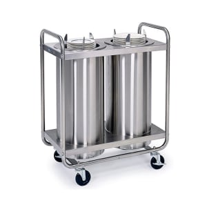 121-774 35 1/2" Mobile Dish Dispenser w/ (2) Columns, Stainless