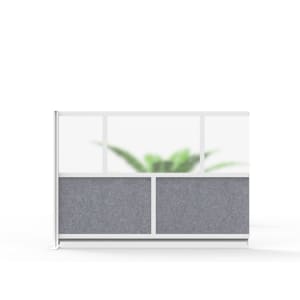 304-MW7048XFCG Modular Room Divider Add On Wall w/ PET & Acrylic Panels, 70"W x 48"H