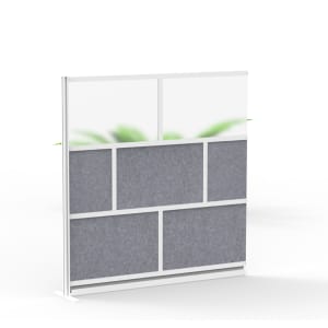 304-MW7070XFCG Modular Room Divider Add On Wall w/ PET & Acrylic Panels, 70"W x 70"H
