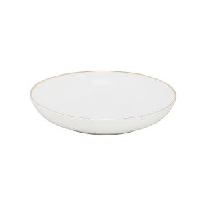 861-CPGL0003 20 oz Round Gold Line Soup Bowl - Porcelain, White