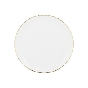 861-CPGL0002 9 1/2" Round Gold Line Luncheon Plate - Porcelain, White