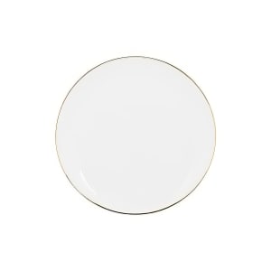 861-CPGL0005 6 5/8" Round Gold Line Bread & Butter Plate - Porcelain, White